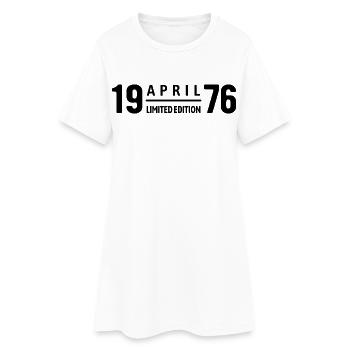 Édition limitée cadeau d’anniversaire d’avril 1976 - Robe T-shirt Femme - blanc - Devant