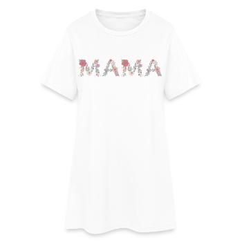 Police florale de maman Meilleure fête des mères - Robe T-shirt Femme - blanc - Devant