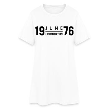 Limited Edition June 1976 Geburtstag Geschenk - Frauen T-Shirt-Kleid - Weiß - Vorne