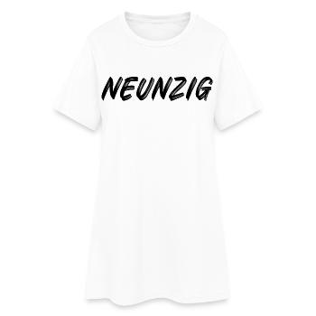 90 / Neunzig / 90. Geburtstag - Frauen T-Shirt-Kleid - Weiß - Vorne