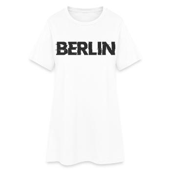 Lettrage Berlinois - Robe T-shirt Femme - blanc - Devant