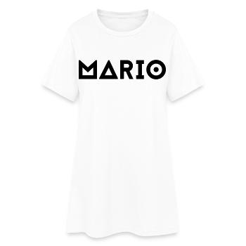 Prénom Mario - Robe T-shirt Femme - blanc - Devant