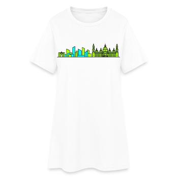 Artographie en ligne de la Skyline de la Basilique de la ville de Saragosse - Robe T-shirt Femme - blanc - Devant