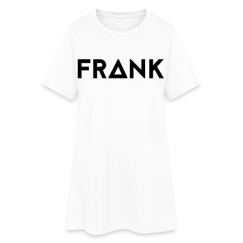 First name Frank - Women’s T-Shirt Dress - white - Front