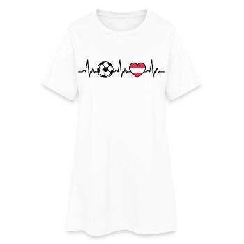 Autriche Football Heartbeat Autriche - Robe T-shirt Femme - blanc - Devant