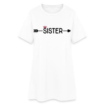 Sœur - Robe T-shirt Femme - blanc - Devant