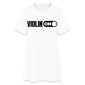 Violon - Robe T-shirt Femme - blanc - Devant