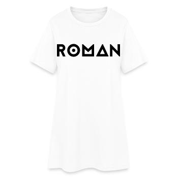 Prénom Roman - Robe T-shirt Femme - blanc - Devant