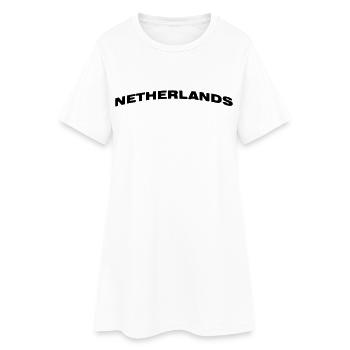 Pays-Bas - Robe T-shirt Femme - blanc - Devant
