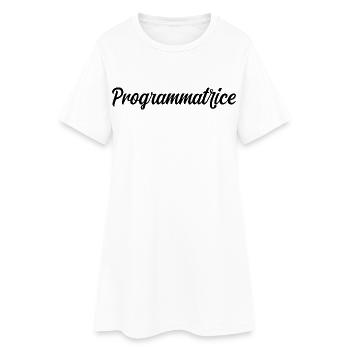 Programmatrice Informatique Code Développeuse Web - Robe T-shirt Femme - blanc - Devant