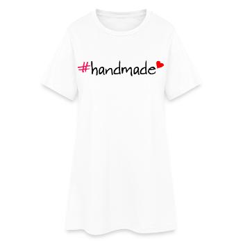 T-shirt hashtag fait main - Robe T-shirt Femme - blanc - Devant