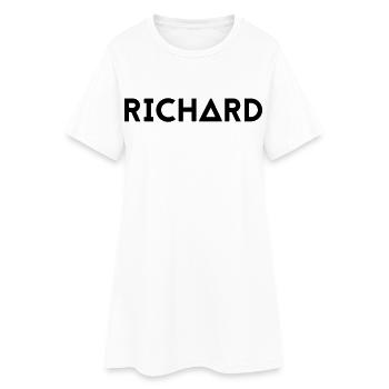 First name Richard - Women’s T-Shirt Dress - white - Front