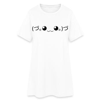 Émoticône de câlin (づ。 ◕‿‿◕｡ )づ Câlins - Robe T-shirt Femme - blanc - Devant