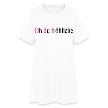 Jour de Noël - Robe T-shirt Femme - blanc - Devant