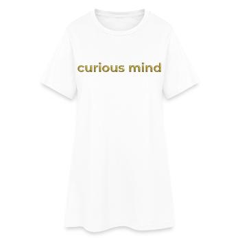 curieux or police 3d état d’ positif - Robe T-shirt Femme - blanc - Devant
