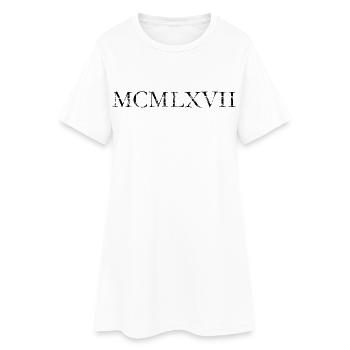 MCMLXVII 1967 Romain Anniversaire Année - Robe T-shirt Femme - blanc - Devant