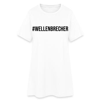 Hashtag Wellenbrecher - Frauen T-Shirt-Kleid - Weiß - Vorne