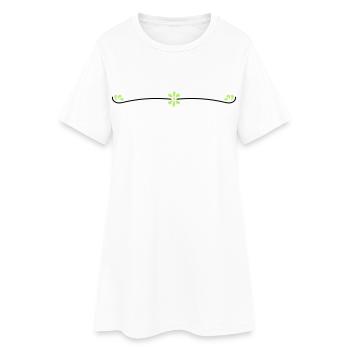 Vigne fleurie - Robe T-shirt Femme - blanc - Devant