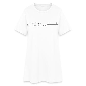 Table Flip (╯°□°)╯( ┻━┻ Table Flip - Women’s T-Shirt Dress - white - Front
