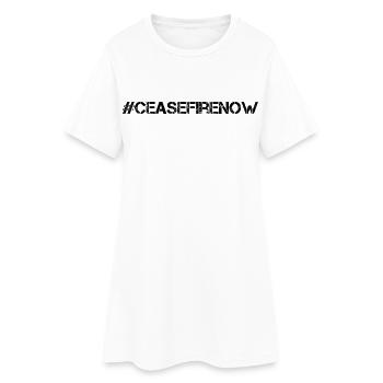 Cease Fire Now - Women’s T-Shirt Dress - white - Front