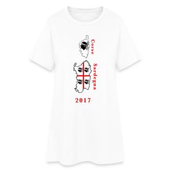 Corse-Sardaigne-2017 - Robe T-shirt Femme - blanc - Devant