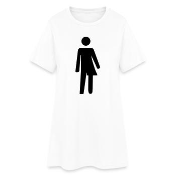 Transgender Toilet Sign - Women’s T-Shirt Dress - white - Front