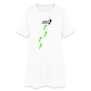 barfuß laufen - natural runners step by step 2023 - Frauen T-Shirt-Kleid - Weiß - Vorne