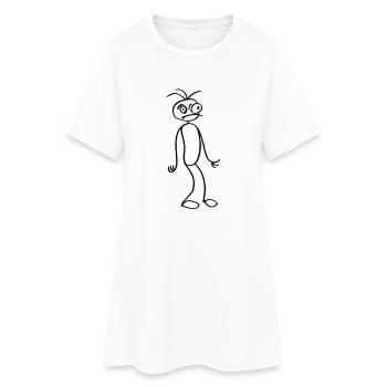 Collez le chiffre - Robe T-shirt Femme - blanc - Devant