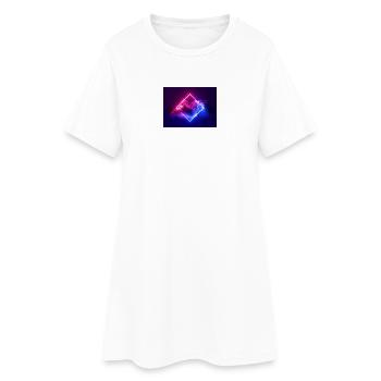 Diamant Nuage Néon - Robe T-shirt Femme - blanc - Devant
