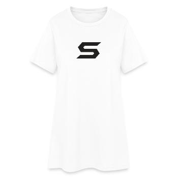 Geometric SForm Pattern - Women’s T-Shirt Dress - white - Front
