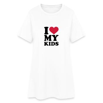 I love my kids - Robe T-shirt Femme - blanc - Devant