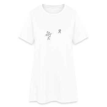 schütze schießt - Frauen T-Shirt-Kleid - Weiß - Vorne