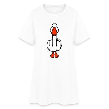 Oie Majeur Rebelle Insulte Sarcastique - Robe T-shirt Femme - blanc - Devant