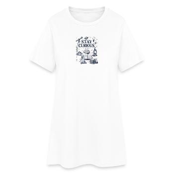 Neugierige Überreste: Wissenschaftliche Kritzeleien - Frauen T-Shirt-Kleid - Weiß - Vorne