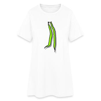 Haricots verts - Robe T-shirt Femme - blanc - Devant