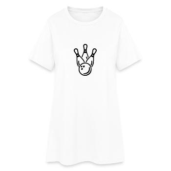 Bowling - Women’s T-Shirt Dress - white - Front