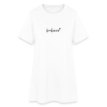 Freelancer avec Heart Design - Robe T-shirt Femme - blanc - Devant