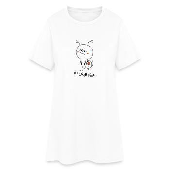 Schmetterling meckert - Frauen T-Shirt-Kleid - Weiß - Vorne