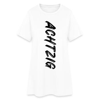 80. Geburtstag / Achtzig / 80 - Frauen T-Shirt-Kleid - Weiß - Vorne
