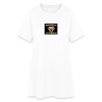 Les droits de l’homme plutôt que les gens de droite - Robe T-shirt Femme - blanc - Devant