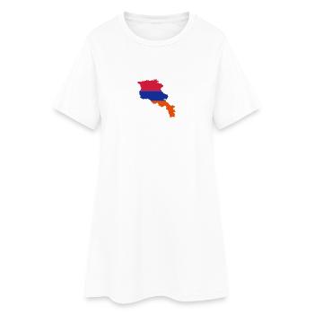 Armenien - Frauen T-Shirt-Kleid - Weiß - Vorne