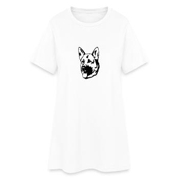 Berger allemand - Robe T-shirt Femme - blanc - Devant