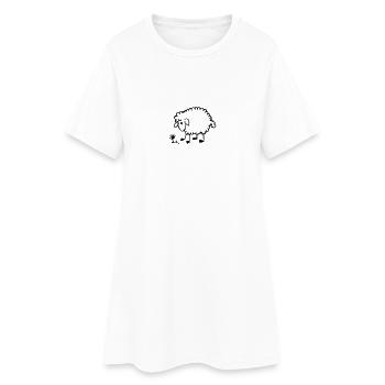 Schaf - Frauen T-Shirt-Kleid - Weiß - Vorne