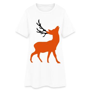 deer - Women’s T-Shirt Dress - white - Front