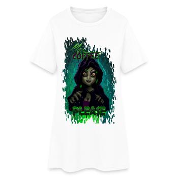 plus de café - Robe T-shirt Femme - blanc - Devant