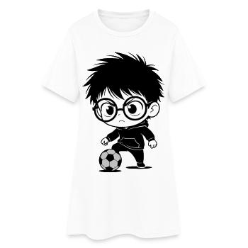  Enfant Football Hoodie Sport Noir Blanc - Robe T-shirt Femme - blanc - Devant