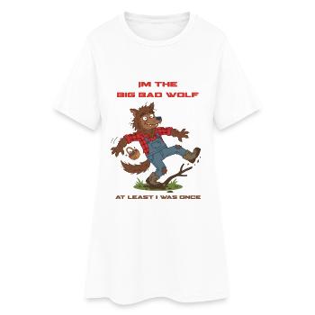 Big Bad Wolf Clumsy - Funny Werewolf T-Shirt - Women’s T-Shirt Dress - white - Front
