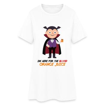 Blood Orange Juice Vampire - Funny Halloween T-S - Women’s T-Shirt Dress - white - Front