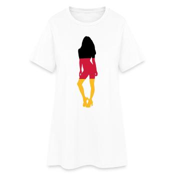 Deutschland Fan Girl - Frauen T-Shirt-Kleid - Weiß - Vorne