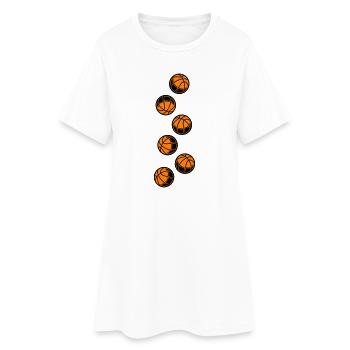 Icône du basket-ball - Robe T-shirt Femme - blanc - Devant